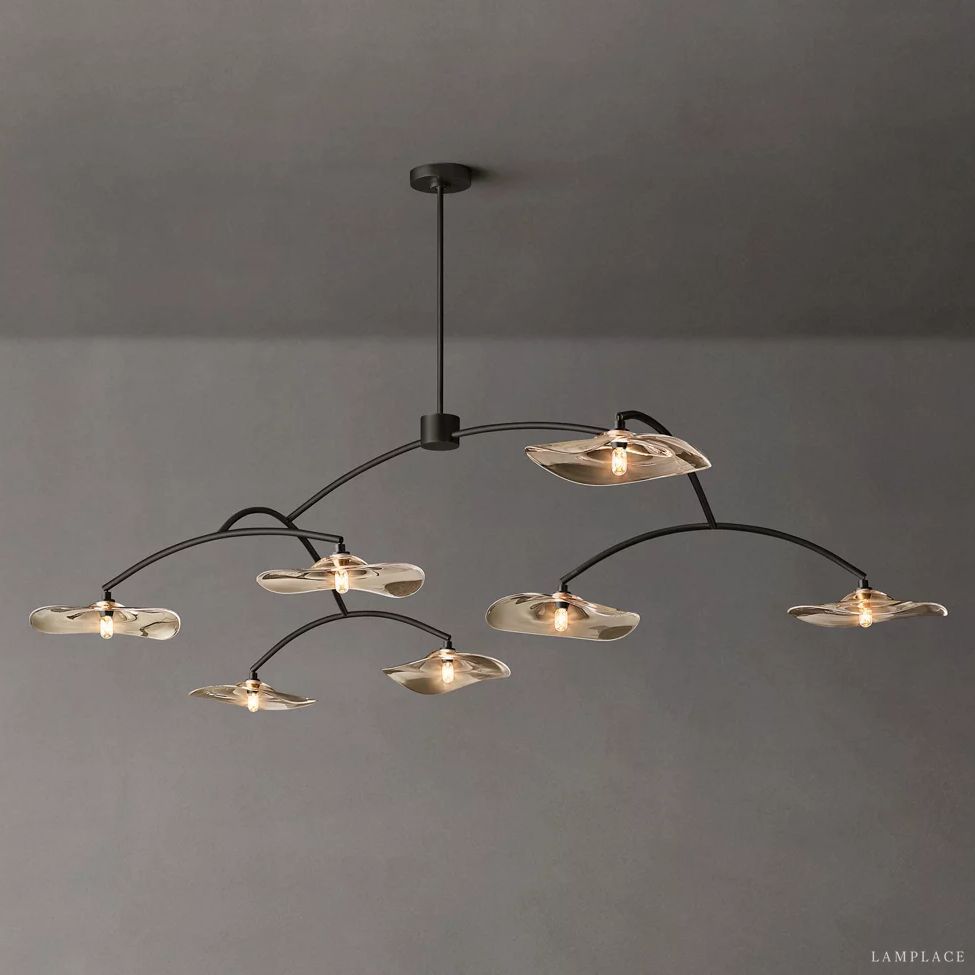 Lily Organic Form Round Chandelier 84"