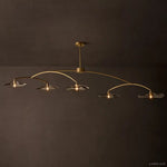 Lily Organic Form Linear Chandelier 80"