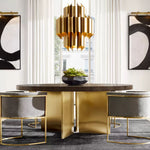 Cathedral Layered Curve Round Chandelier 24"