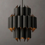 Cathedral Layered Curve Round Chandelier 24"