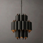 Cathedral Layered Curve Round Chandelier 24"
