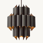 Cathedral Layered Curve Round Chandelier 24"
