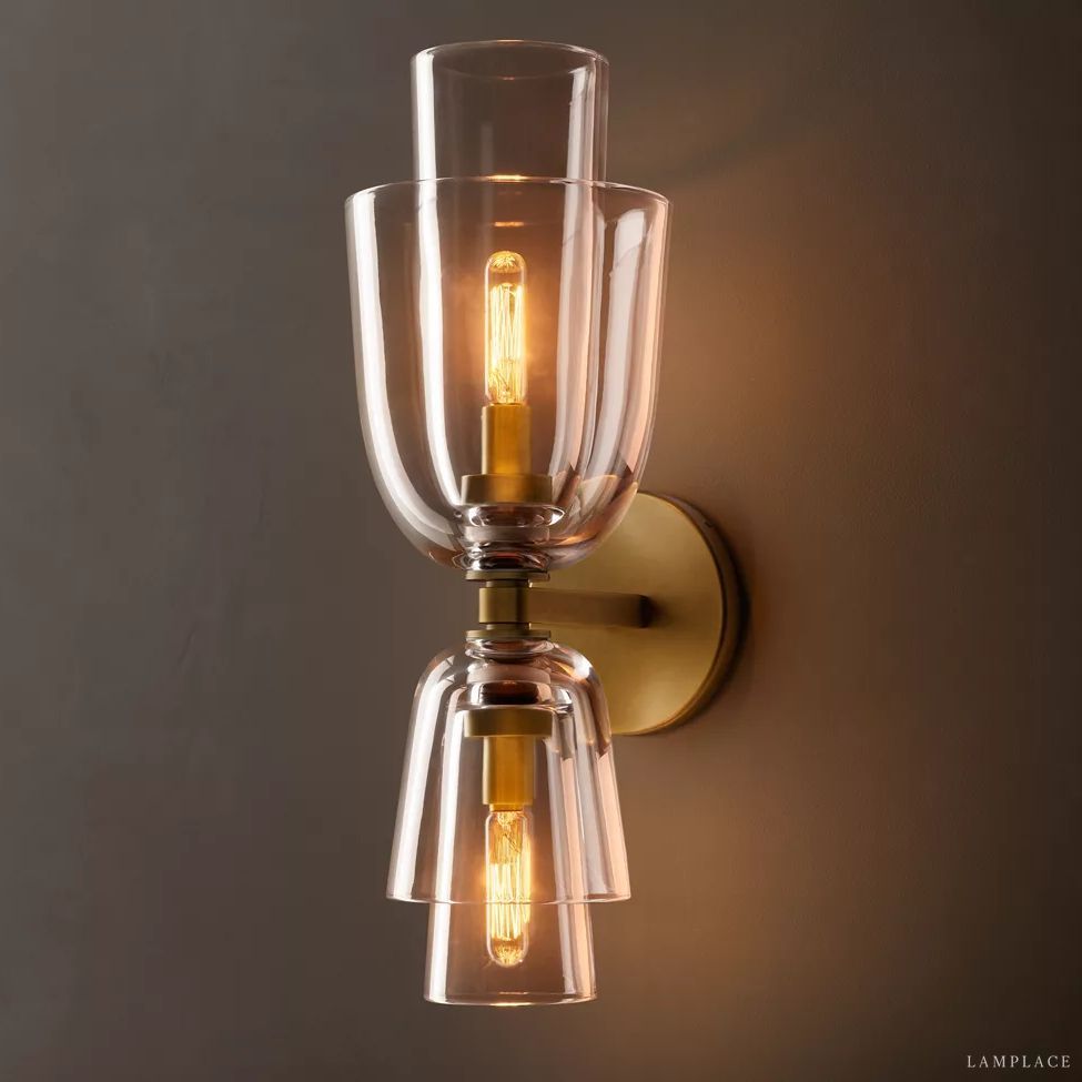 Blom Layered Glass Grand Flute Wall Sconce