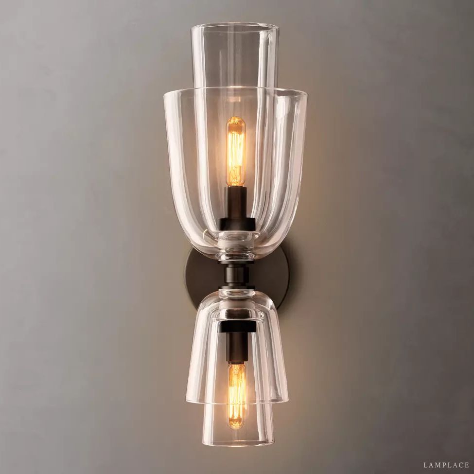 Blom Layered Glass Grand Flute Wall Sconce