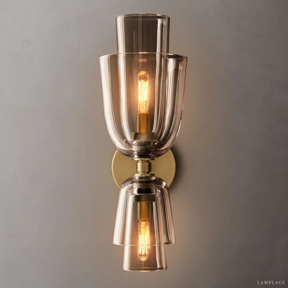 Blom Layered Glass Grand Flute Wall Sconce