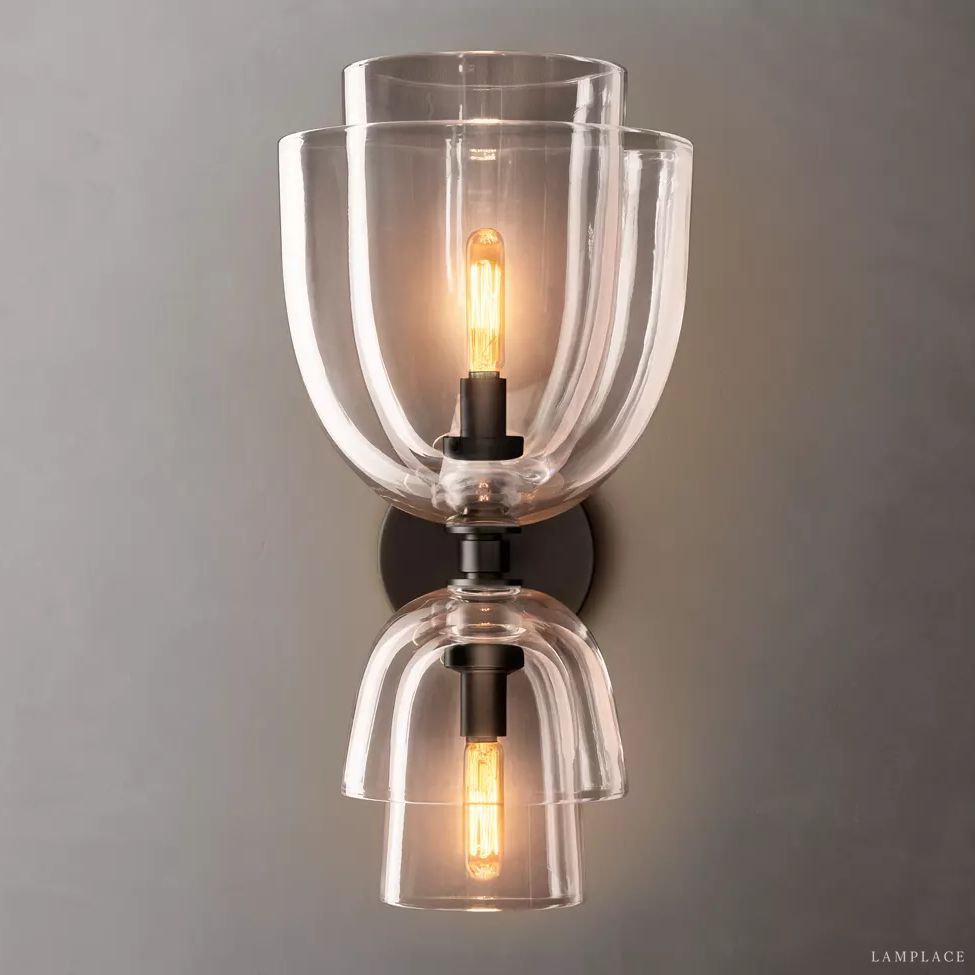 Blom Layered Glass Grand Cloche Wall Sconce