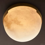 Halver Alabaster Dome Flush Mount