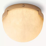 Halver Alabaster Dome Flush Mount