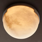 Halver Alabaster Dome Flush Mount