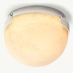 Halver Alabaster Dome Flush Mount