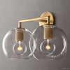 Utilitaire Globe Shade Double Wall Sconce