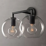 Utilitaire Globe Shade Double Wall Sconce