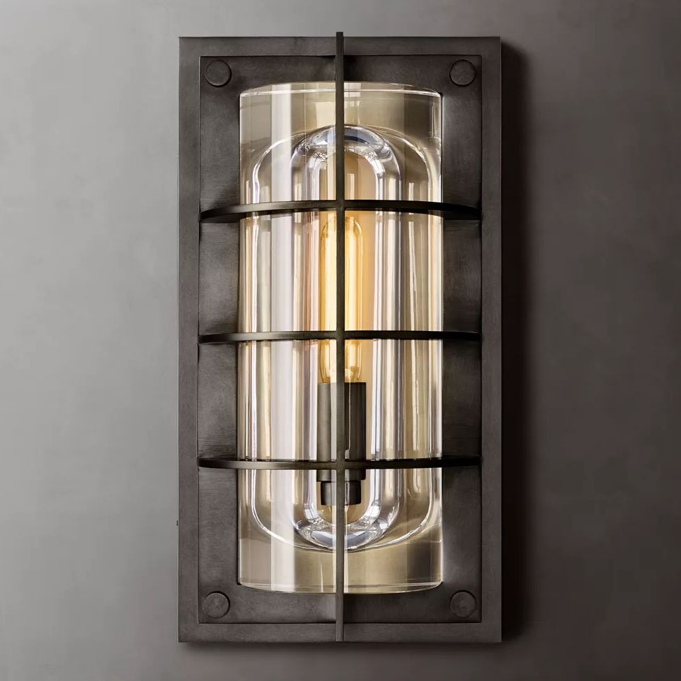 Baxter Vertical Cage Outdoor Wall Sconce