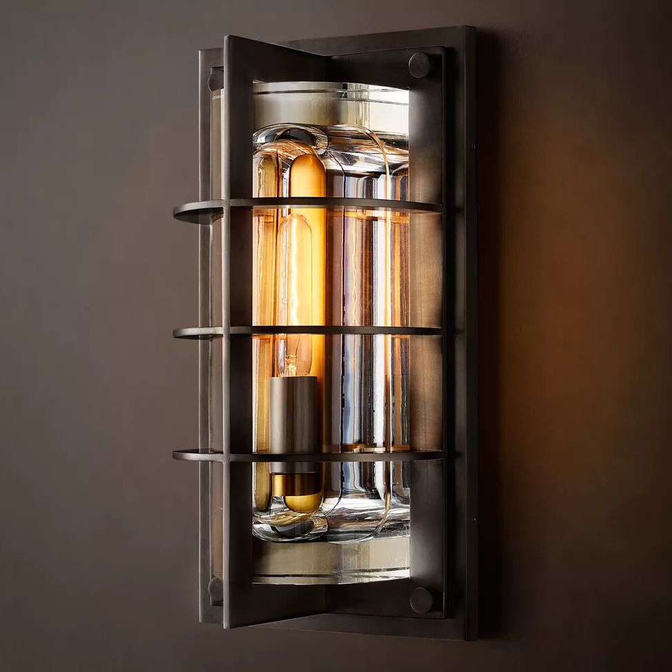 Baxter Vertical Cage Outdoor Wall Sconce