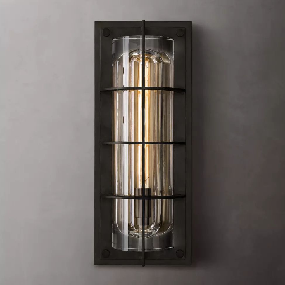 Baxter Vertical Cage Outdoor Wall Sconce
