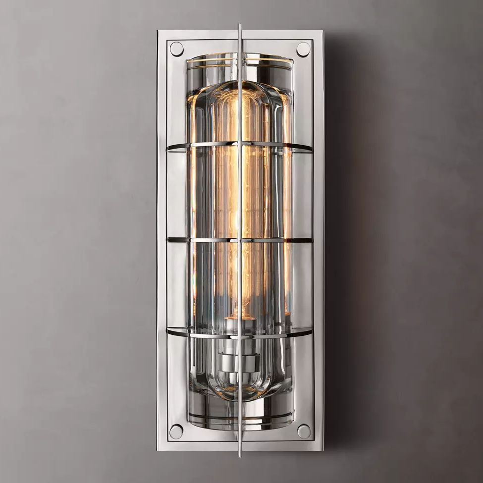 Baxter Vertical Cage Outdoor Wall Sconce