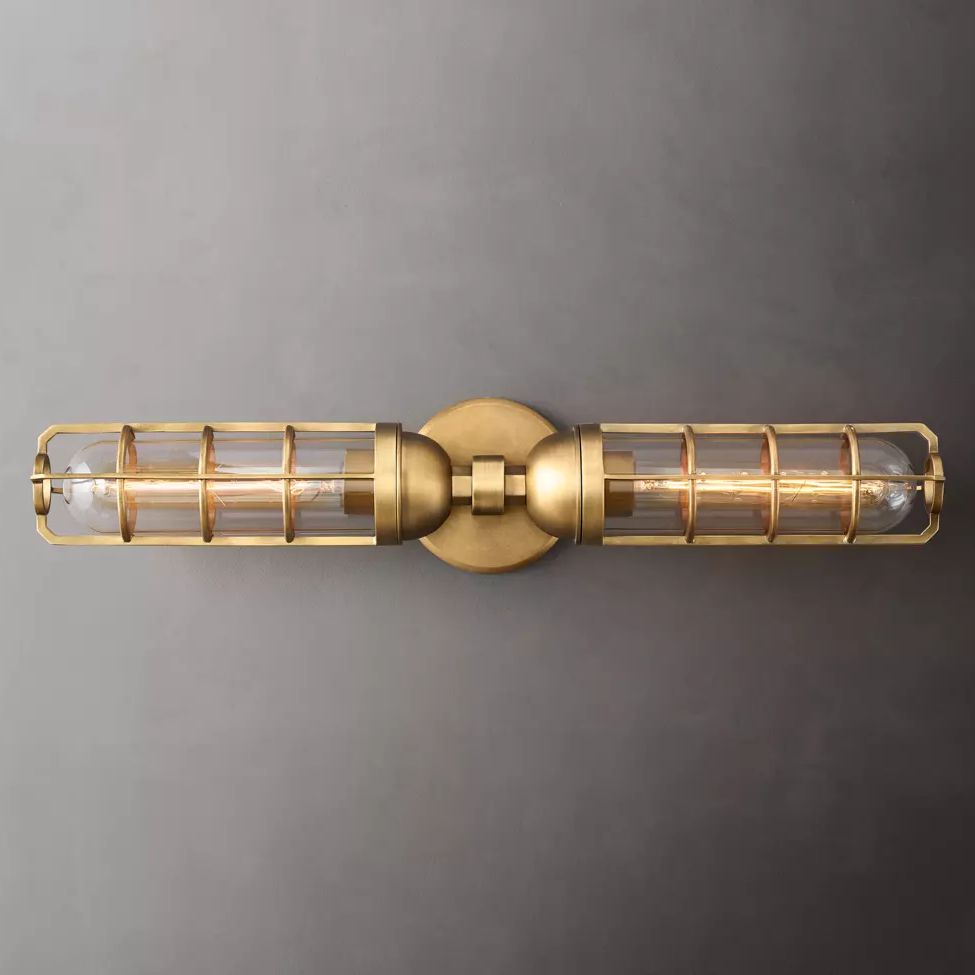 Baxter Vertical Cage Double Wall Sconce