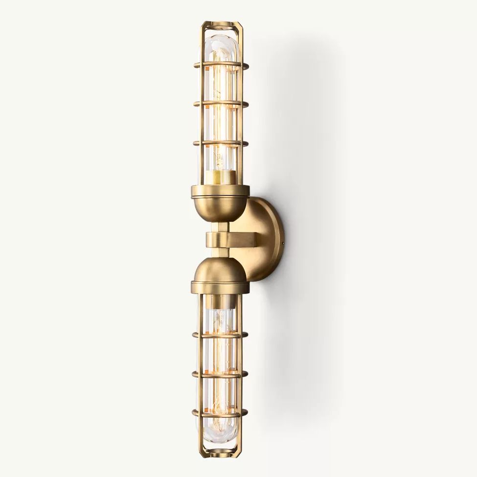 Baxter Vertical Cage Double Wall Sconce