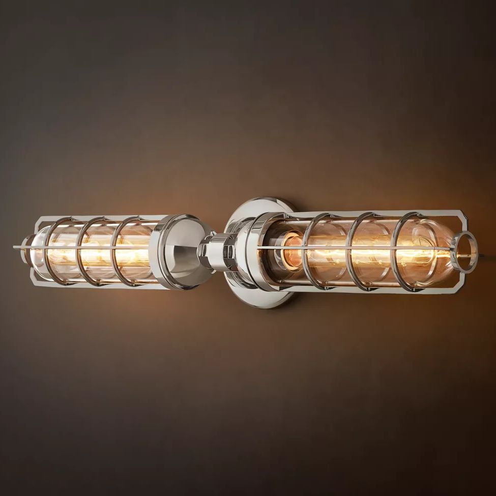 Baxter Vertical Cage Double Wall Sconce