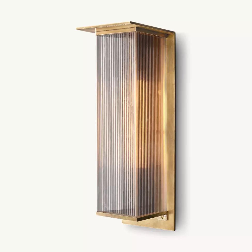 Dolenne Louvered Crystal Box Wall Sconce