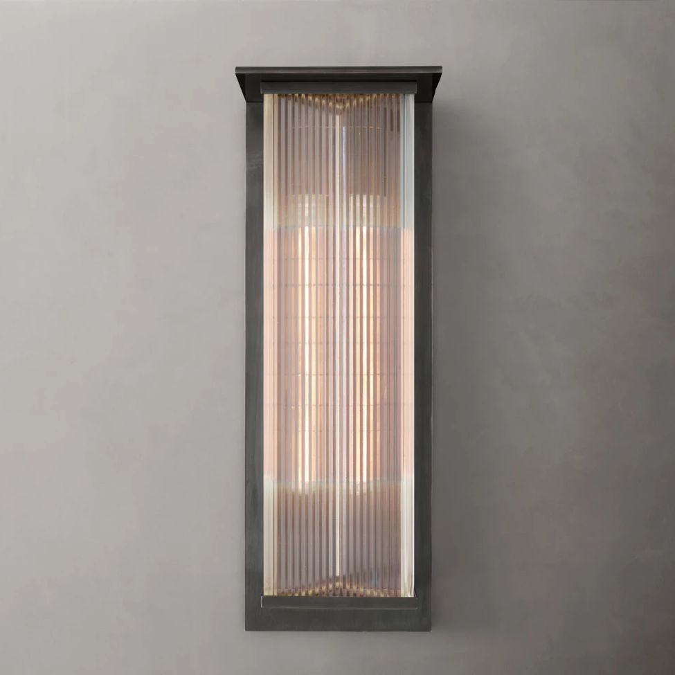 Dolenne Louvered Crystal Box Wall Sconce