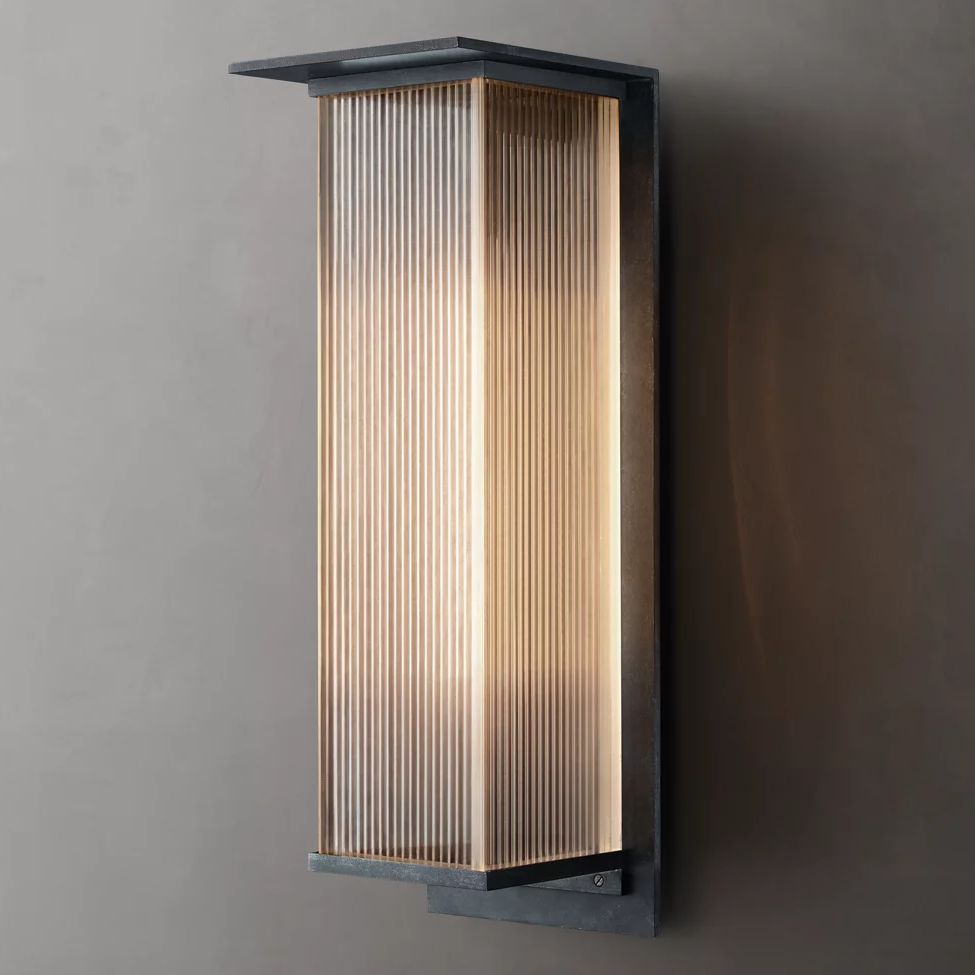 Dolenne Louvered Crystal Box Wall Sconce