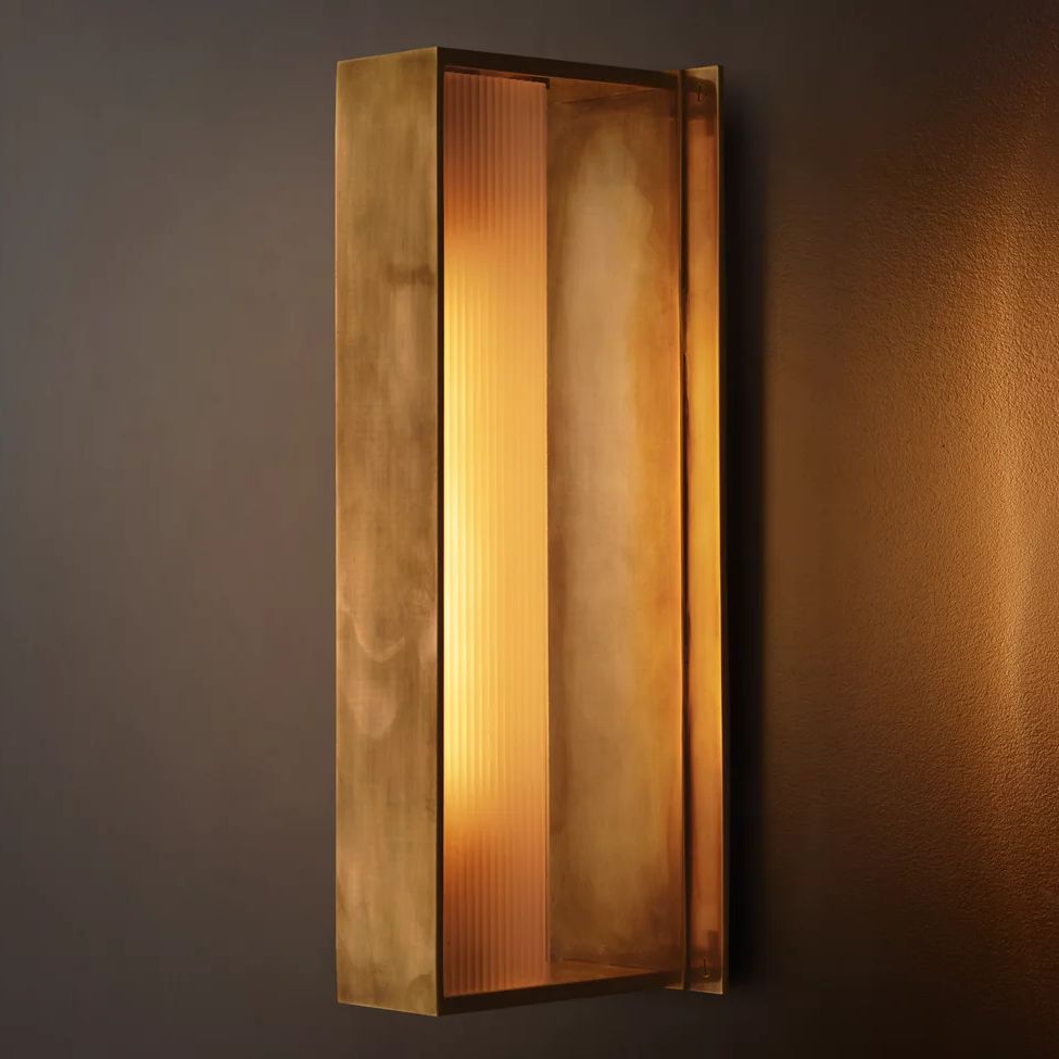 Dolenne Louvered Crystal Linear Wall Sconce