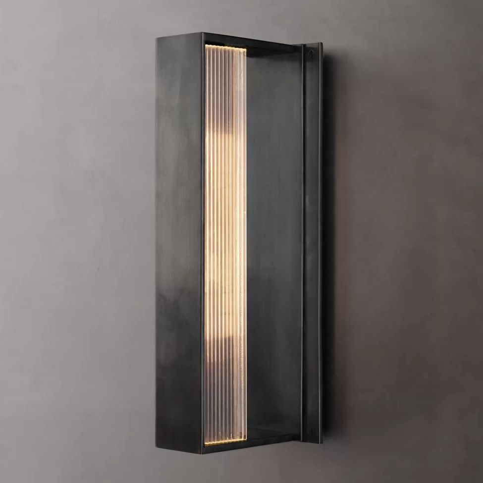 Dolenne Louvered Crystal Linear Wall Sconce