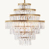 Almerex Structured Crystal Round Chandelier 18"