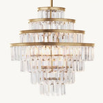 Almerex Structured Crystal Round Chandelier 18"