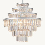 Almerex Structured Crystal Round Chandelier 18"