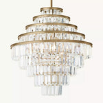 Almerex Structured Crystal Round Chandelier 22"