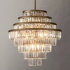 Almerex Structured Crystal Round Chandelier 28"