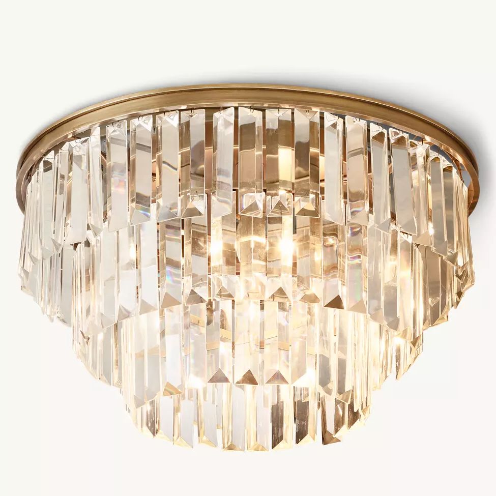 Almerex Structured Crystal Flush Mount