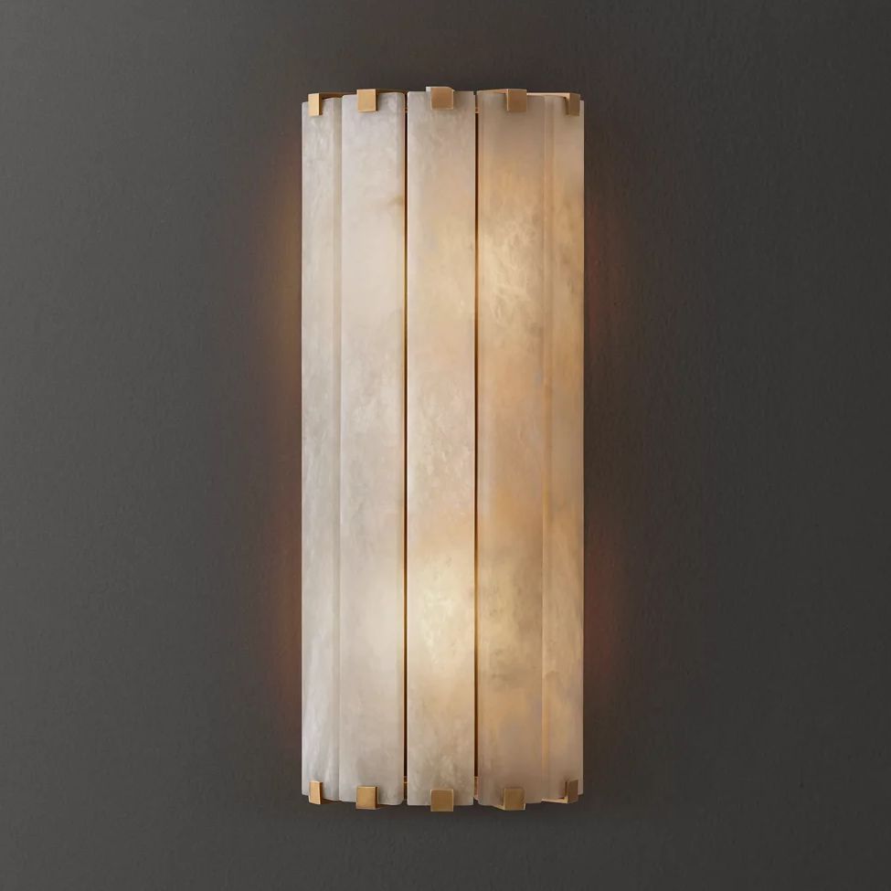 Blairon Alabaster Plane Wall Sconce