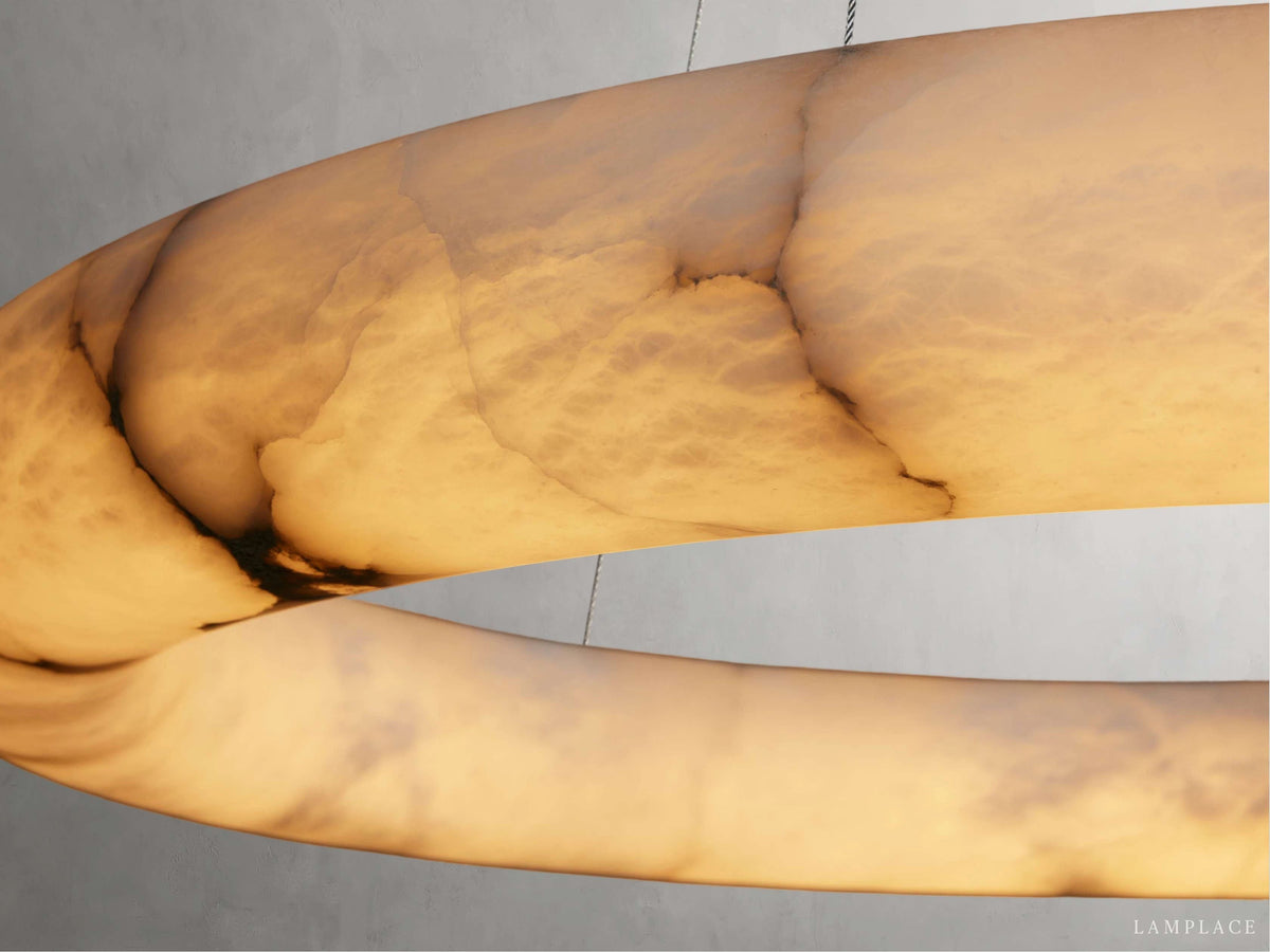 Halima Alabaster Gleam Halo Chandelier