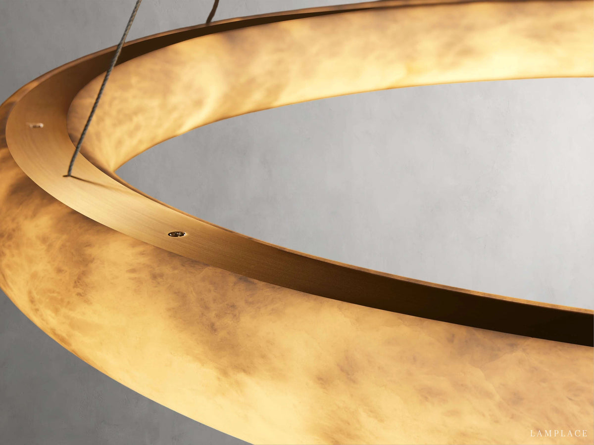 Halima Alabaster Gleam Halo Chandelier
