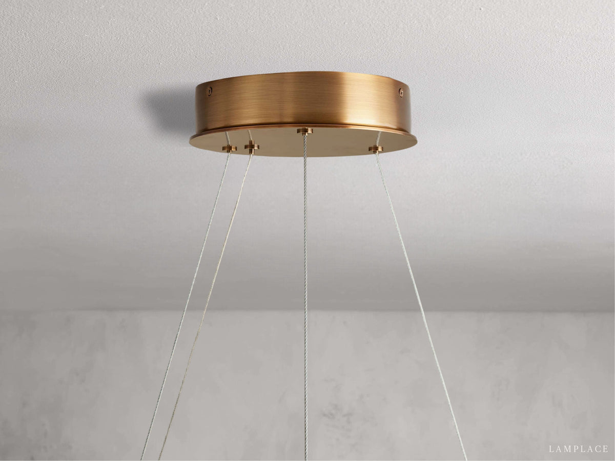 Halima Alabaster Gleam Halo Chandelier