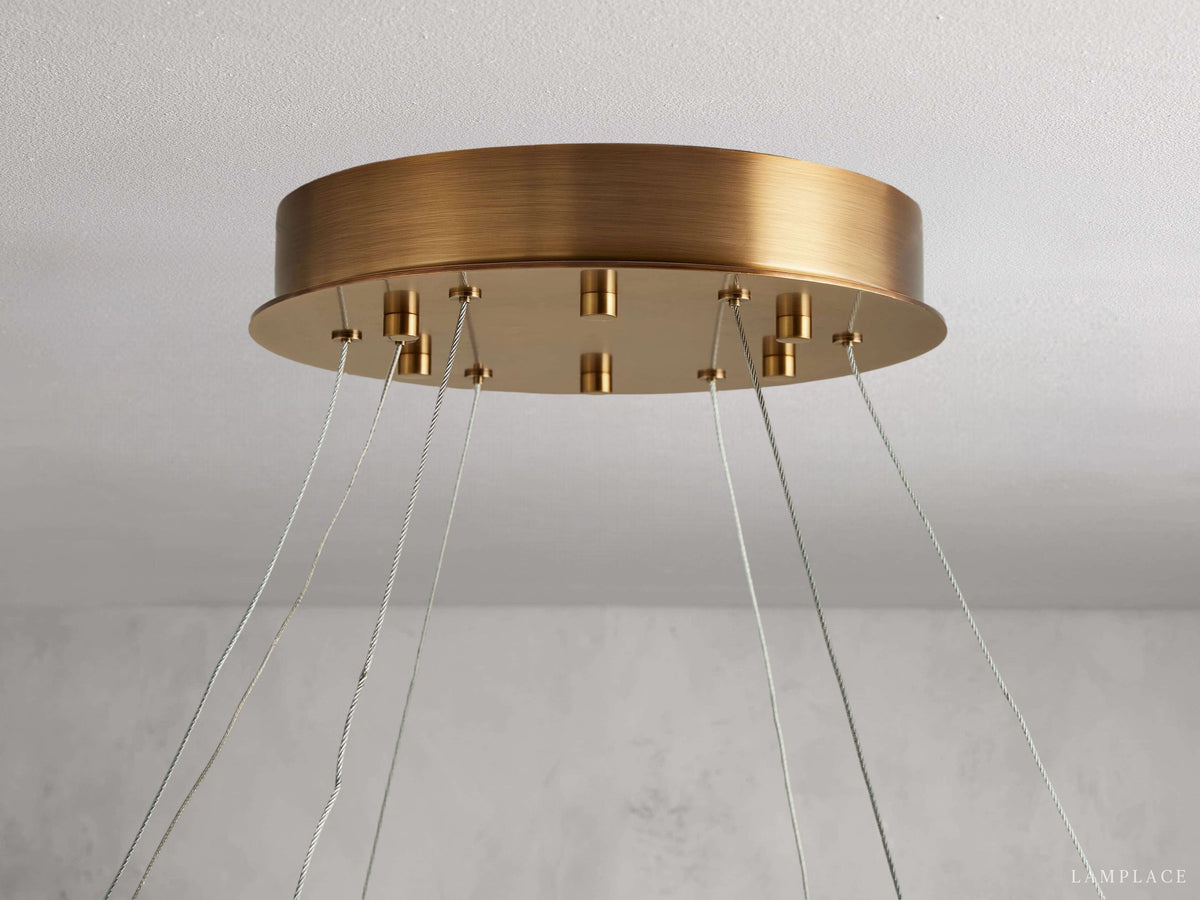 Halima Alabaster Gleam Halo Chandelier