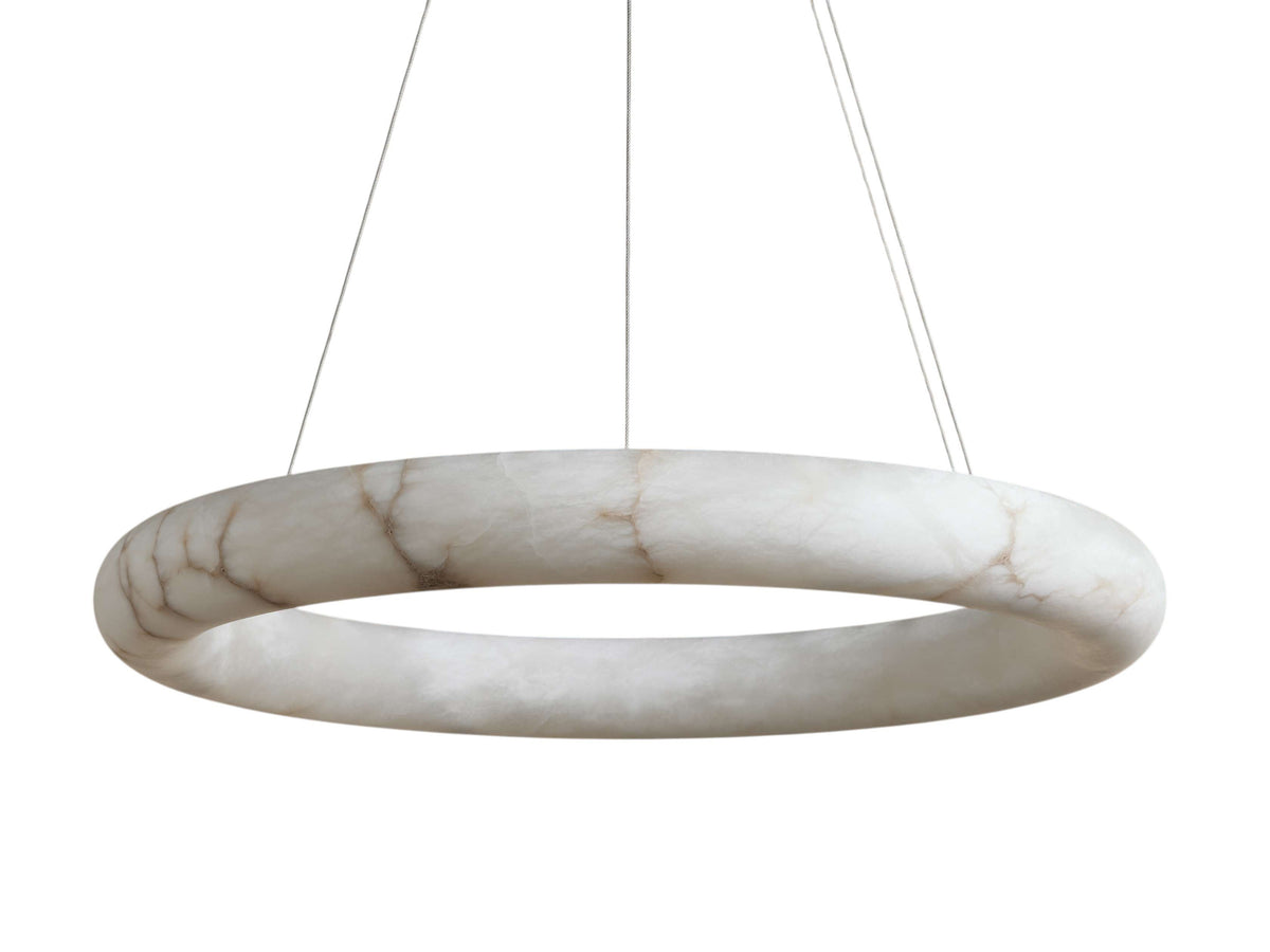 Halima Alabaster Gleam Halo Chandelier