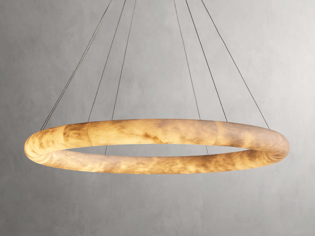 Halima Alabaster Gleam Halo Chandelier