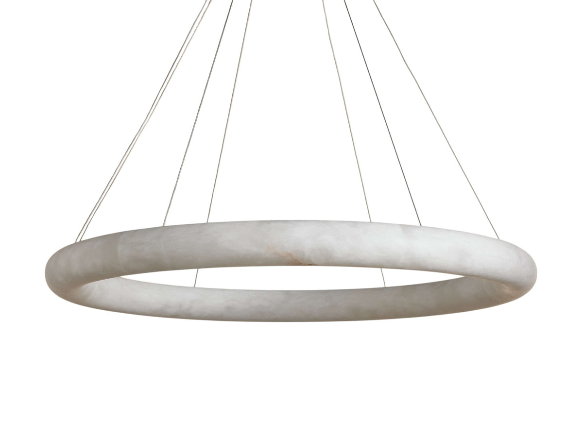 Halima Alabaster Gleam Halo Chandelier