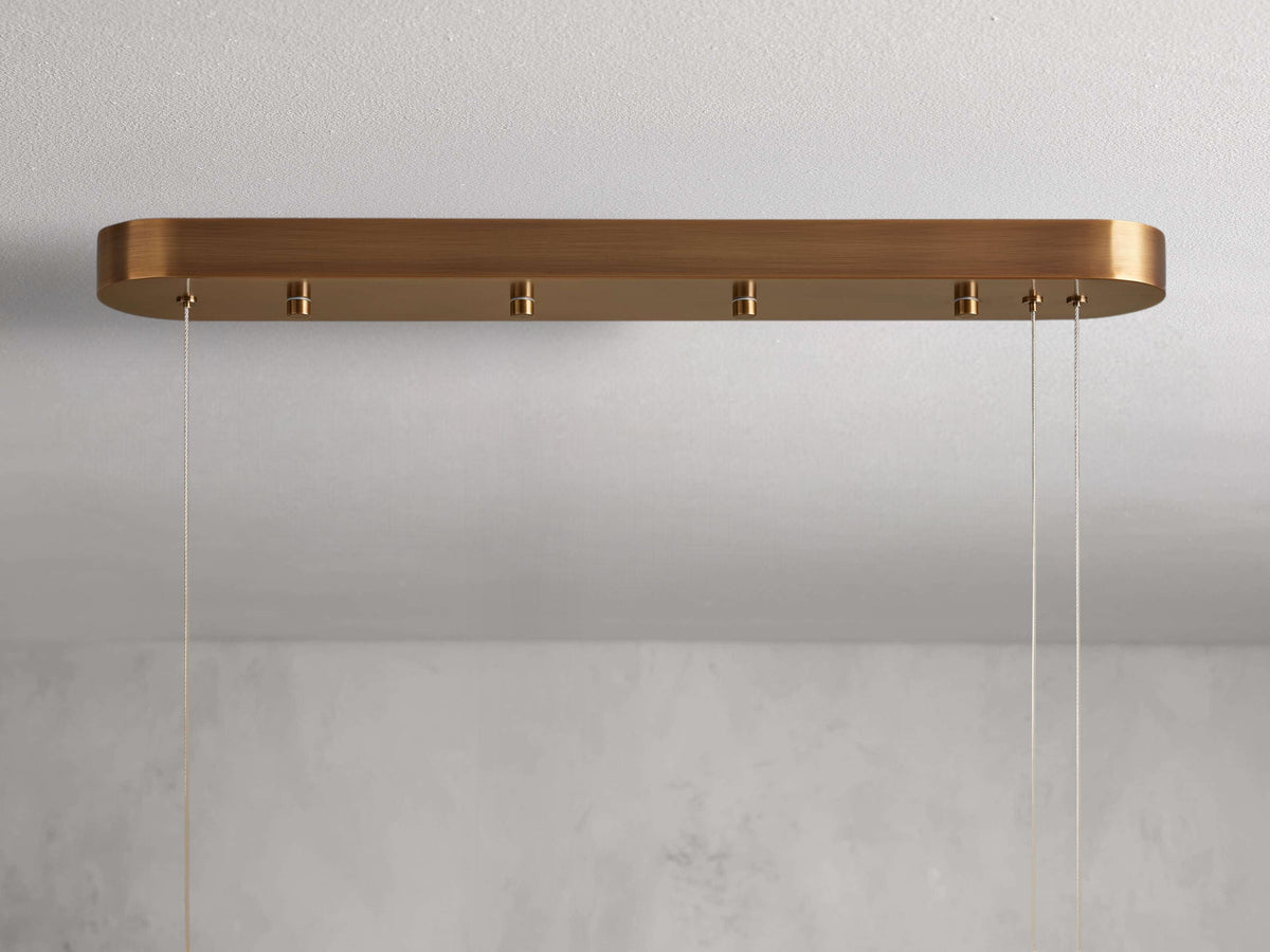 Halima Alabaster Gleam Linear Chandelier
