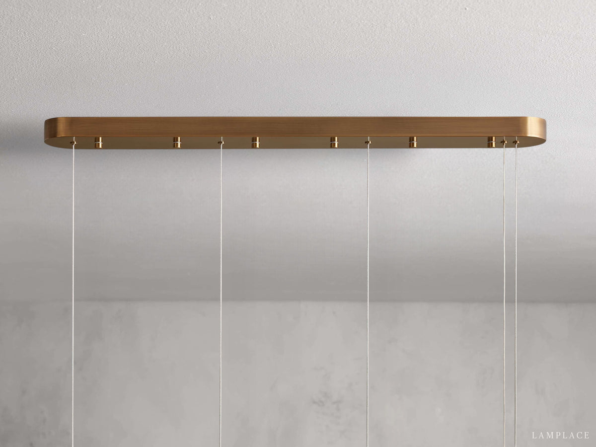 Halima Alabaster Gleam Linear Chandelier