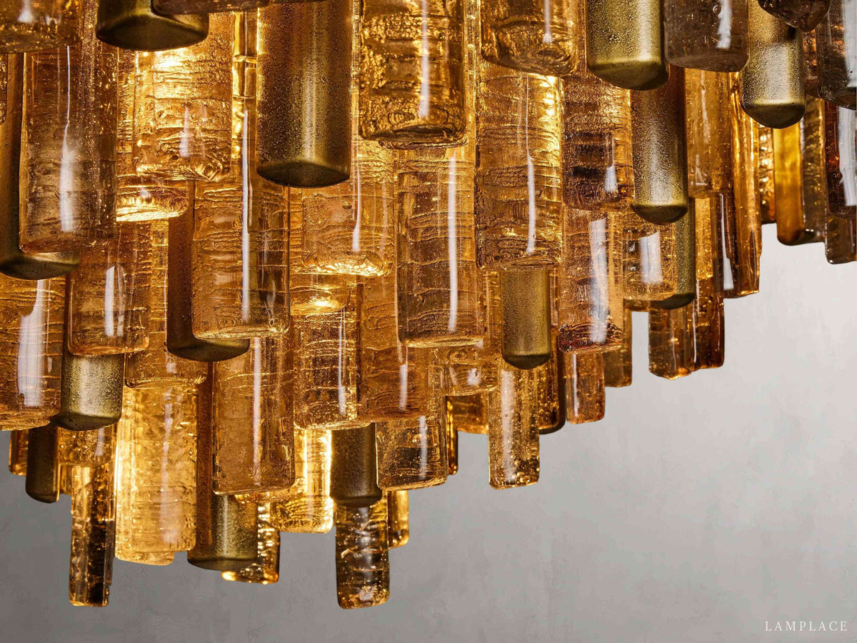 Neve Cascade Glass Round Chandelier