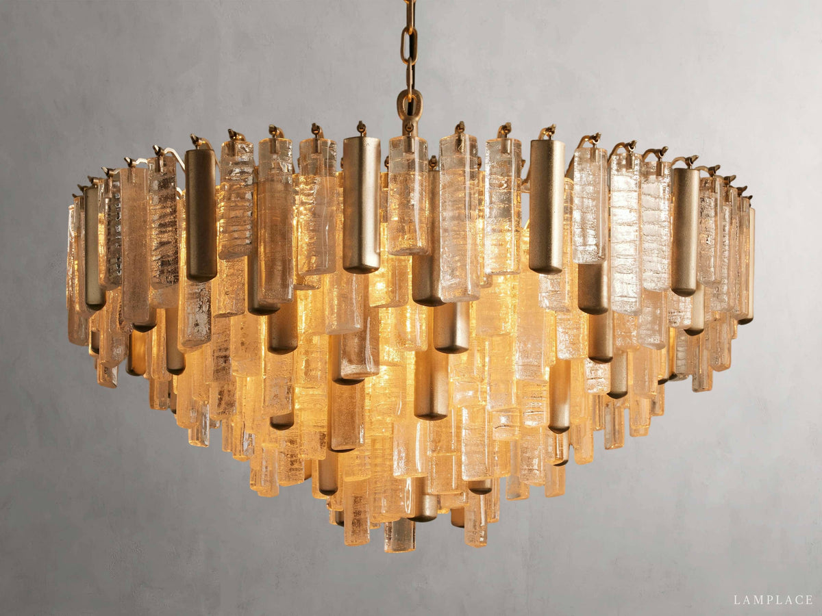 Neve Cascade Glass Round Chandelier