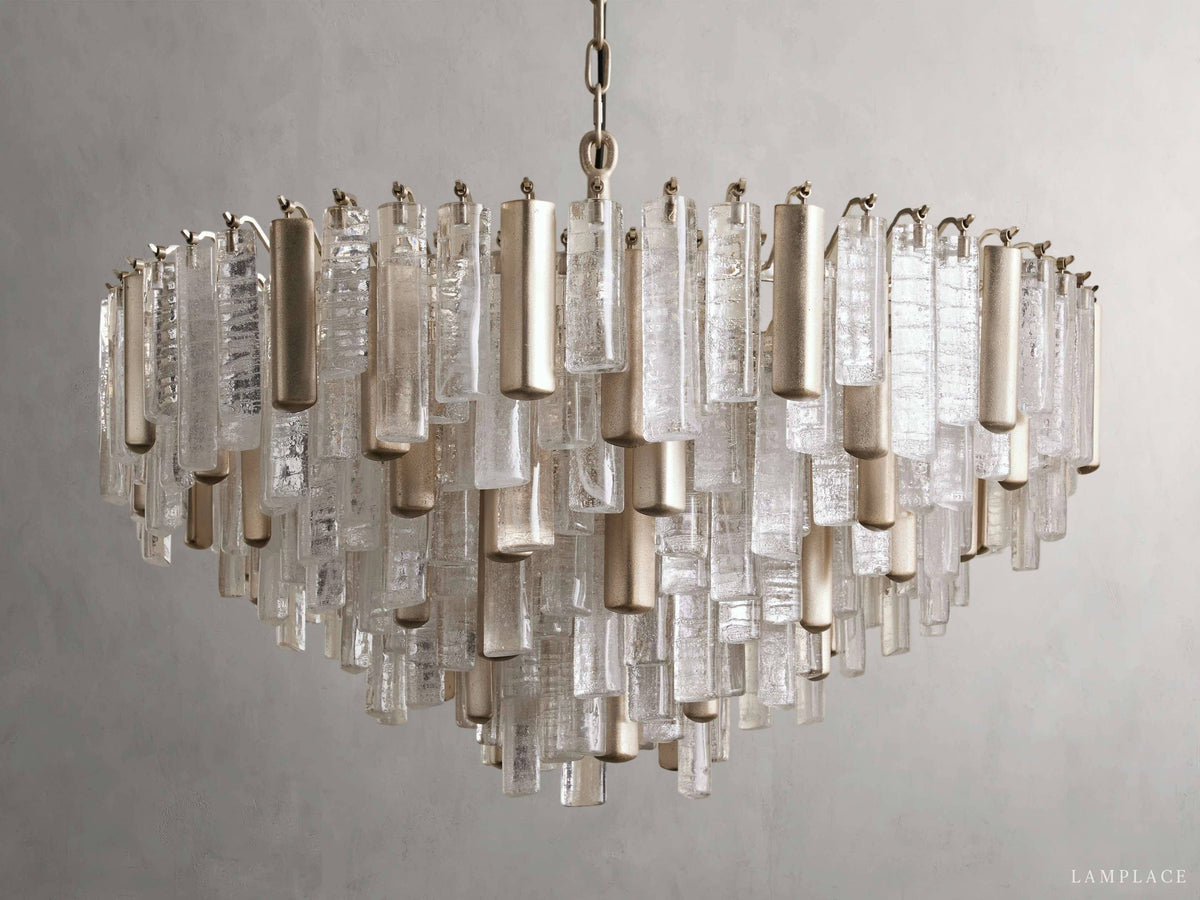 Neve Cascade Glass Round Chandelier