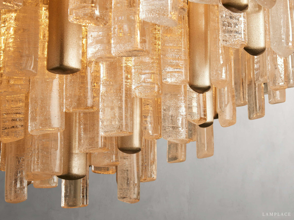 Neve Cascade Glass Round Chandelier