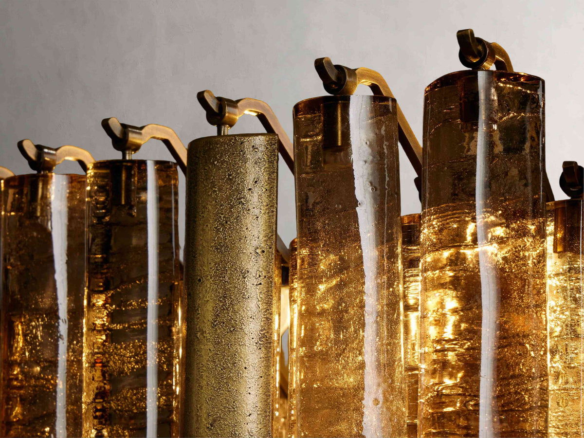 Neve Cascade Glass Linear Chandelier