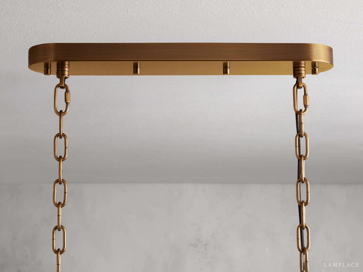 Neve Cascade Glass Linear Chandelier